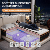 Ovwyk King Mattress 10 Inch, Hybrid Mattress Queen Size Bed in a Box, Memory Foam and Individual Pocket Springs, Edge Support, Motion Isolation & Pressure Relief, Medium Firm, 365-Night Trial Ovwyk