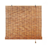 Retro Bamboo Shades 36" 47" 55" 60" 65" 72" 79" Bamboo Roll up Blinds Outdoor Brown Roller Window Shades with Lift Patio Blinds Roll up Shade Waterproof Bamboo Roman Shades for Home Privacy Curtain(W6 KaulaTrinx