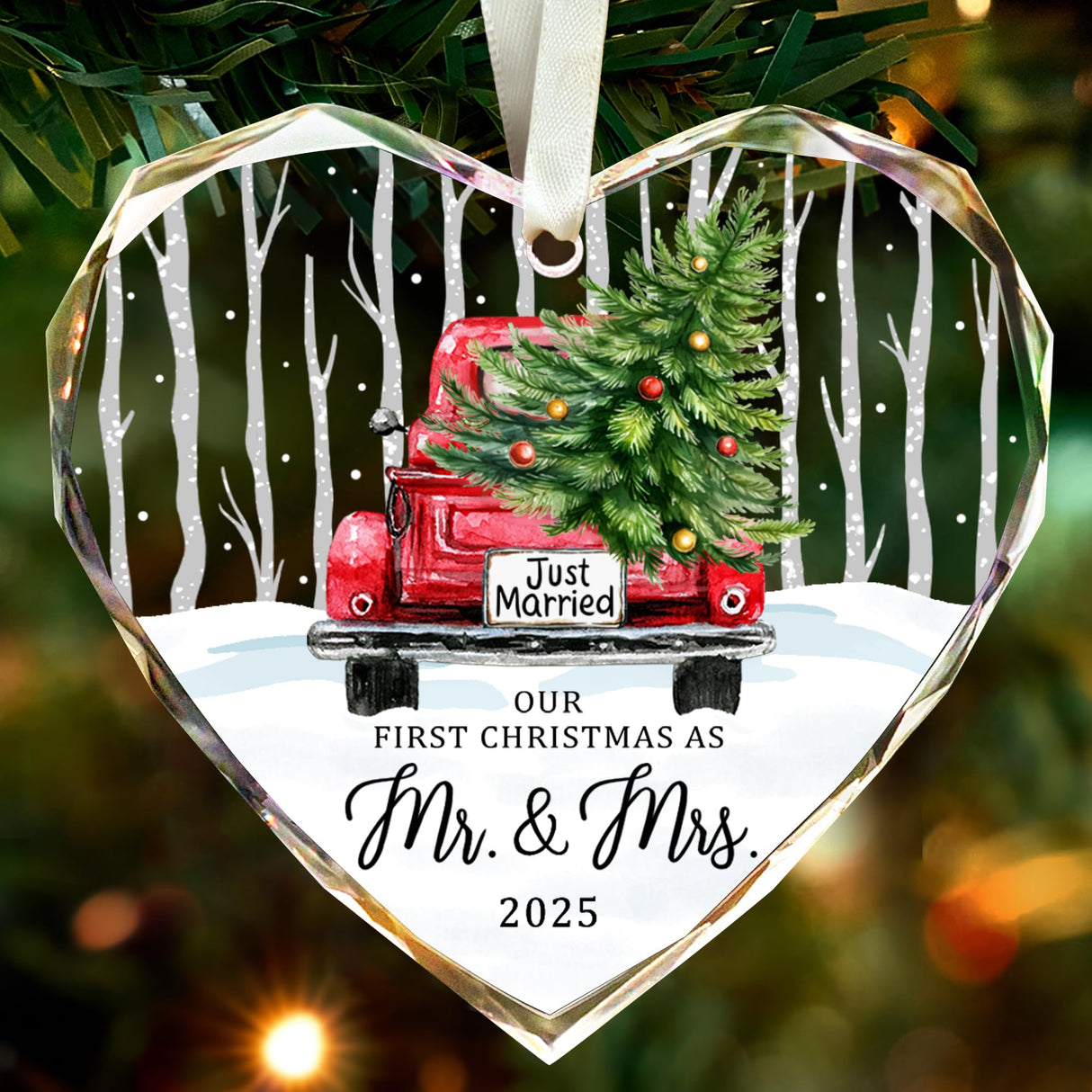 Wedding Gifts,First Christmas Married Ornament 2025,Our First Christmas As Mr and Mrs Christmas Ornament Bridal Shower Gift THDZS
