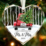 Wedding Gifts,First Christmas Married Ornament 2025,Our First Christmas As Mr and Mrs Christmas Ornament Bridal Shower Gift THDZS