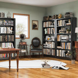 Metal Bookshelf,69" Tall Wide Industrial Bookshelf,5-Tier Sturdy Bookcase with Adjustable Shelves,Heavy Duty Strong open bookshelf,Black Bookcase with 6 Shelves for Office, Living Room, Library ZONLESON