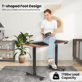 KORGOL Electric Standing Desk 55 x 24 Inches Adjustable Height Sit Stand Up Desk for Home Office Computer Workstation with 2 USB Ports 3 AC Power Outlets Memory Preset and Wheels, White KORGOL