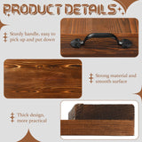 Chunful Stove Top Cover Board 30 x 22 Inch Wood Stove Top Cover Rustic Noodle Board Stove Cover with Handles for Electric Stove Gas Burners Kitchen Counter(Brown) Chunful