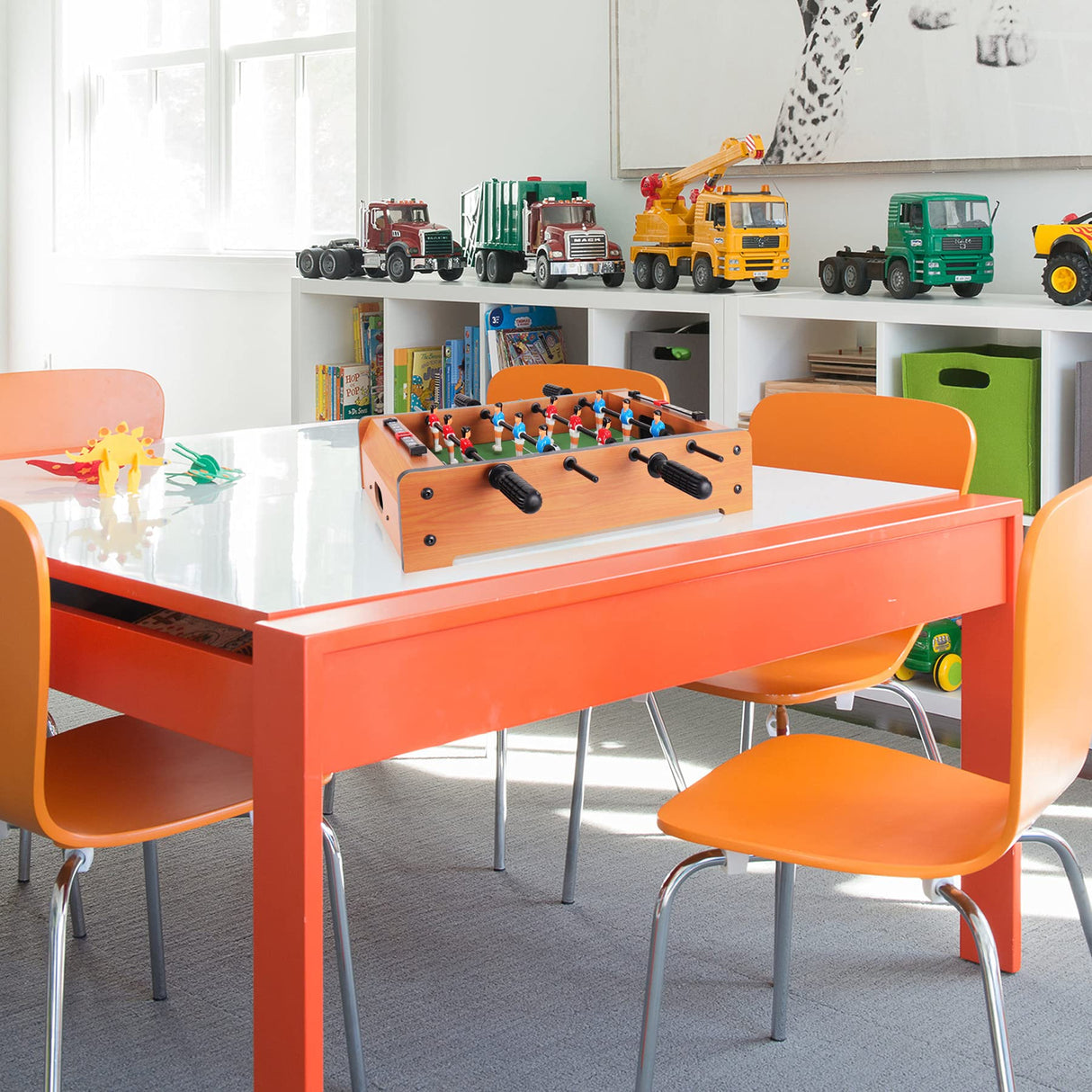 WIN.MAX Mini Foosball Table (Upgrade) 20-Inch Foosball Table Adult Size Top Football/Soccer Game Table for Kids Easy to Store WIN.MAX