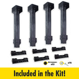 2x4basics 90164MI Custom Work Bench and Shelving Storage System, Black 2 X 4 BASICS