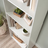 Sauder Beginnings 3-Shelf Bookcase, Bookshelf with Adjustable Storage Shelves, L: 24.57" x W: 11.50" x H: 71.18", Soft White Sauder