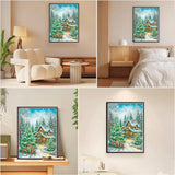 EOBROMD Christmas Paint by Numbers Kits for Adults, Winter DIY Kits Crafts for Beginner, Painting Adults, Christmas Oil Paint by Numbers for Home Decor Gift 16x20inch(Without Frame) EOBROMD