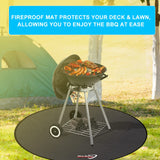 DocSafe 48" Round Fire Pit Mat,4-Layer Under Grill Mat Deck Patio Protect Mat,Fireproof Mat Fire Pit Pad for Grass Outdoor Wood Burning Fire Pit and BBQ Smoker,Portable Reusable and Waterproof,Black DocSafe