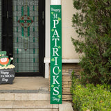 Glitzhome 60"L Wooden St. Patrick's Porch Sign, Happy St Patrick's Day Vertical Porch Decor for Home Front Door Yard Party glitzhome