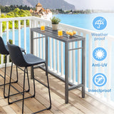 Mr IRONSTONE Outdoor Bar Table 47'' Patio Table Pub Height Dining Table with Waterproof Top and Hammer Finish Stand for Hot Tub, Garden, Backyard, Indoor Mr IRONSTONE