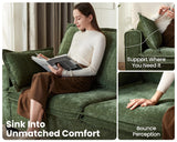 CHIC HOUSE 2-in-1 Pull-Out Sofa Bed, Convertible Chenille Sofa with 20W Fast Charging, LED Light, Foam Couch Layered Cushion Trim, Full/Queen RV Sleeper Sofa, Living Room, Apartment Small Space CHIC HOUSE