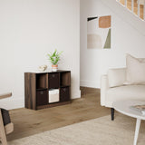 Furinno Basic 3x2 Cube Storage Bookcase Organizer with Bins, Columbia Walnut/Dark Brown Furinno