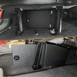 BESTAOO Under Seat Storage Lock Box Gun Safe Security Locking Organizer Compatible with 2018-2025 Jeep Wrangler JL 4 Door 4XE Interior Accessories Passenger Side Rear Underseat Storage Tray, Black BESTAOO