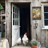 CrazySign Funny Chicken Sign Chicken Coop Sign Wall Decor I Just Want To Work In My Garden Outdoor And Hang Out With My Chickens ，8" x 12" (276) CrazySign