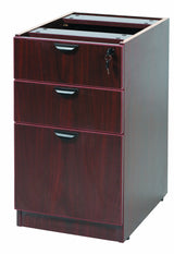 Boss Office Products Holland Series 71" Executive U-Shape Desk with Pedestal File Storage and Hutch, Mahogany Boss Office Products