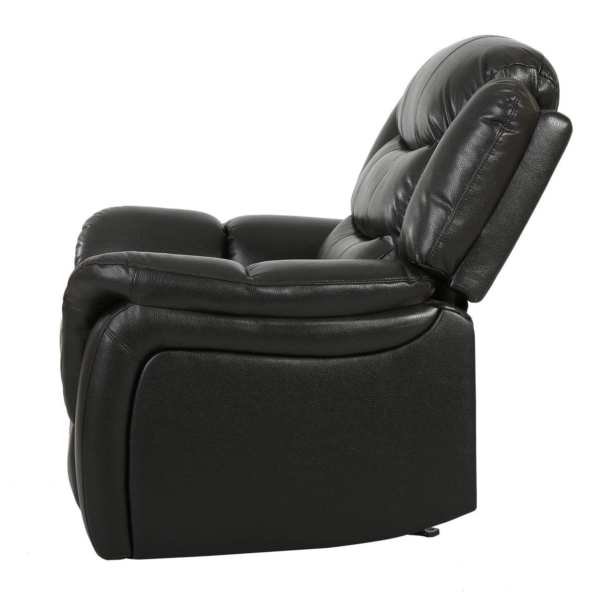 Christopher Knight Home GDFStudio Great Deal Furniture Merit Black Leather Recliner/Glider Chair GDFStudio
