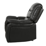 Christopher Knight Home GDFStudio Great Deal Furniture Merit Black Leather Recliner/Glider Chair GDFStudio