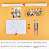 TUMOVO Paint by Numbers Kit for Adults, Adult Paint by Number - Elegant Dancing Bride Romantic Ballroom DIY Painting by Numbers, Relaxing Arts and Crafts for Adults(16x20 Inch) TUMOVO