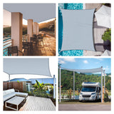 Waterproof Sun Shade Sail 12' x 14' Rectangle UV Block Sunshade,Heavy Duty Permeable 185GSM Backyard Shade for Backyard Yard Deck Patio Garden Outdoor Activities and Facility-Gray (Gray, 12 X 14 FT) LadyRosian
