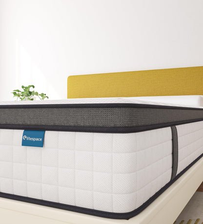 elitespace Queen Mattresses,12 Inch Queen Size Mattress in a Box,Memory Foam Hybrid White Mattress with Provide Support and Improve Sleep Mattresses,CertiPUR-US.