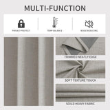 Joydeco Blackout Curtains 84 Inches Long 2 Panels Burg, Room Darkening Curtains for Bedroom, 100% Black Out Textured Thermal Drapes Privacy Protection 2 Panels Set(W52 x L84 Inch, Greyish White) Joydeco