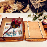 Wedding Keepsake Box With Lids Engagment Gifts for Couples Wood Storage Memory Box Bridal Shower Gifts Marriage Christmas Newlywed Gift Anniversary Neamon