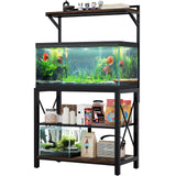 40-50 Gallon Fish Tank Stand, 36.6" x 18.5" Metal Aquarium Stand with Plant Shelf, 4-Shelf Fish Tank Stand for Fish Tank Accessories Storage fits Aquarium,Turtle Tank, or Reptile Terrariums, Tank not Included JAHOMET