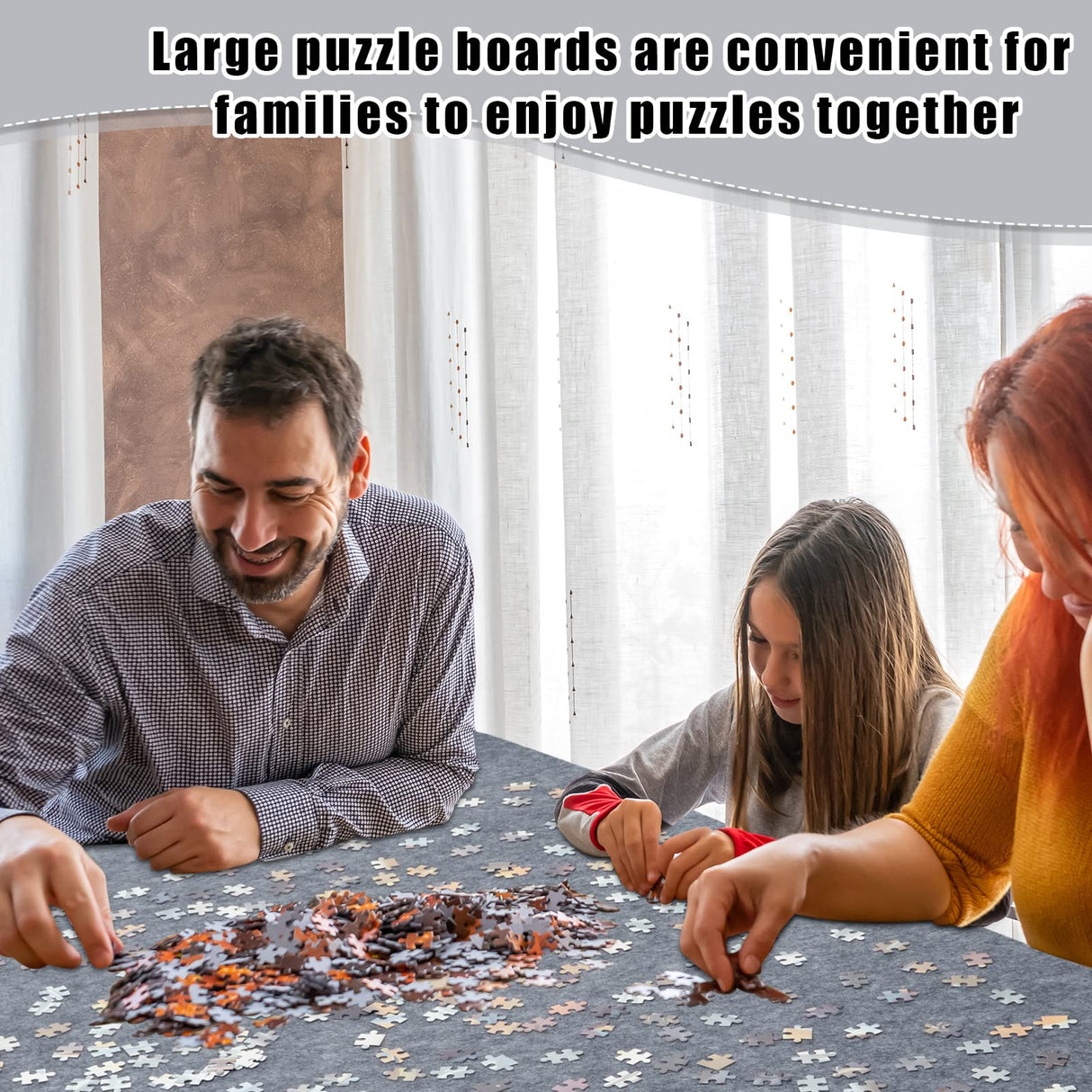 Sratte Jigsaw Puzzle Board with Dustproof Cover, Foldaway Felt Puzzle Board Portable Mat, Foldable Pad Storage, Non Slip Surface(45.7 x 30.7 Inch) Sratte