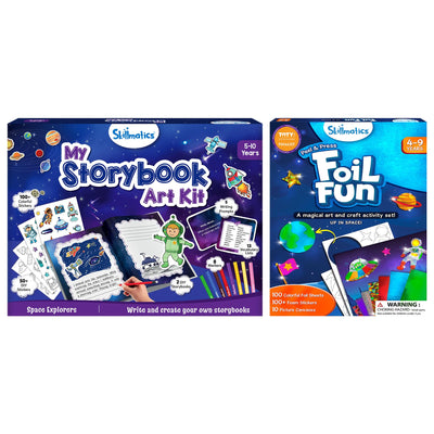 Skillmatics Storybook Art Kit & Foil Fun Space Theme Bundle, Gifts for Toddlers, Girls & Boys Ages 5, 6, 7, 8, 9, 10
