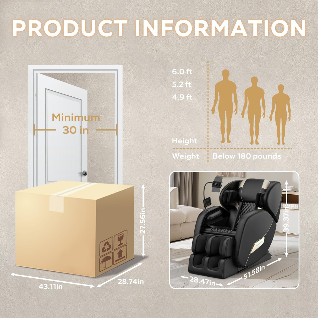 2026 Massage Chair Full Body, Zero Gravity SL-Track Shiatsu Massage Recliner Chair with Body Scan, 6 Fix Point Rollers,Airbags,Deep Yoga Stretch, Heating Function AnoYishev