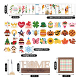 GAGILAND 48 Pcs Christmas Tiered Tray Decor Interchangeable Seasonal Home Decor Wooden Signs 17 Themes Thanksgiving Tiered Tray Decorations Set Year Round Holiday Decoration for Home GAGILAND