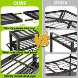 Large Power Tool Organizer Wall Mount with Charging Station, 8 Outlet Power Strip, 4 Layers 8 Drill Holder Heavy Duty Metal Tool Storage Loads 420lbs with Screwdriver Holder, Utility Racks for Garage CFMASTER