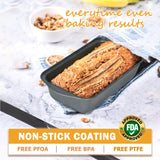 8-Piece Baking Pans Set with Rack, Nonstick Bakeware Include Muffins & Muffin Tops Pan, Baking Tray, Cookie Sheet with Mat, Loaf Pan, Round Cake Pan, Carbon Steel Baking Set LINKLIFE