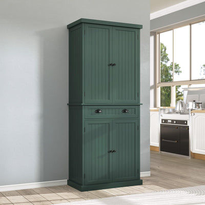 ARTPOWER 72" Tall Kitchen Pantry Storage Cabinet with Drawer and Adjustable Shelves, Pantry Cabinet for Kitchen, Bathroom or Hallway, Green