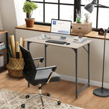 HKLGorg 32 Inch Home Office Desk Computer Desk Wooden Study Table Study Desk Simple Gaming Desk Modern PC Laptop Desks Computer Table Writing Table Computer Workstation for Home Office, Nature HKLGorg