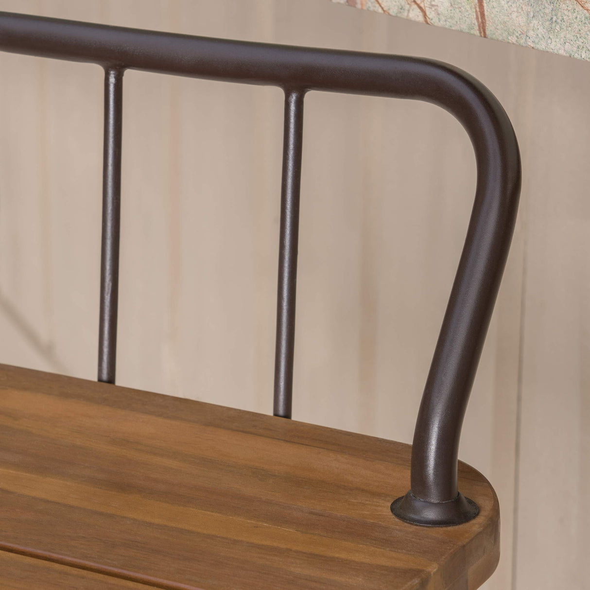 Christopher Knight Home Denali Outdoor Industrial Acacia Wood Barstools with Finished Iron Frame, 2-Pcs Set, Teak Finish / Rustic Metal Christopher Knight Home