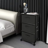 MAX Houser Dresser Storage with 3 Drawers, Fabric Dresser Tower, Vertical Storage Unit for Bedroom, Closet, Office, Black MAX Houser