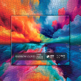 Impossible Puzzles for Adults 1000 Piece, Hard Difficult Jigsaw Puzzles for Adults Painting, Gradient Rainbow Colorful Challenging Puzzles for Adults Teens PICKFORU