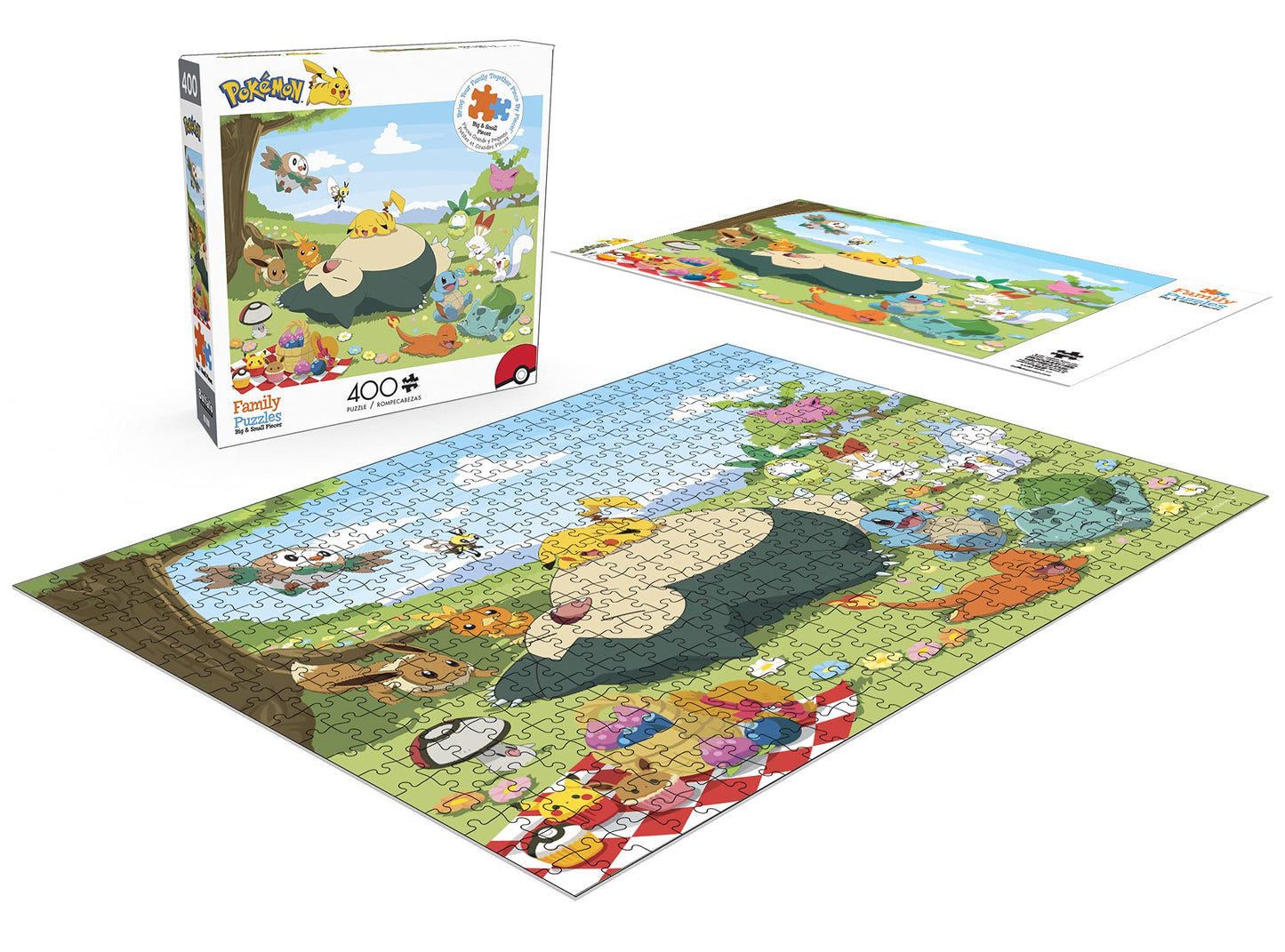 Buffalo Games - Pokemon - Picnic - 400 Piece Jigsaw Puzzle for Families Challenging Puzzle Perfect for Game Nights - Finished Size is 21.25 x 15.00