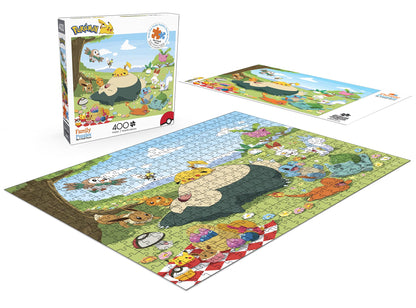 Buffalo Games - Pokemon - Picnic - 400 Piece Jigsaw Puzzle for Families Challenging Puzzle Perfect for Game Nights - Finished Size is 21.25 x 15.00