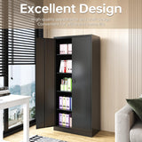 SISESOL Metal Garage Storage Cabinet with 2 Doors and 4 Adjustable Shelves 71" Pantry Cabinet Utility Storage Cabinet Locking Steel Storage Cabinet SISESOL