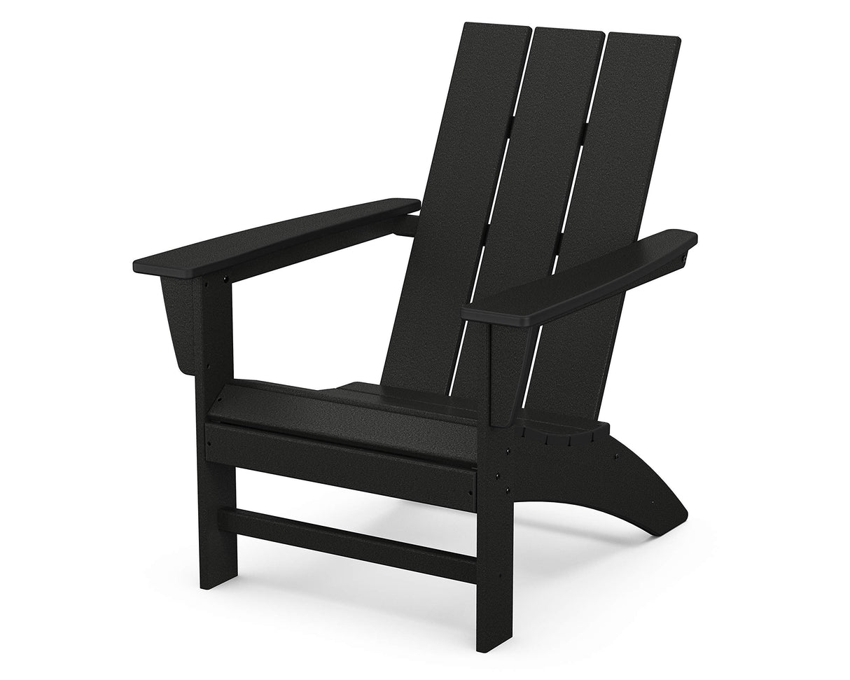 POLYWOOD AD420BL Modern Adirondack Chair, Black Polywood