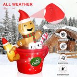 6 FT Christmas Inflatables Outdoor Decorations, Cute Gingerbread Man Christmas Inflatable, Inflatable Christmas Yard Decorations with Built-in LED Lights Annzoe