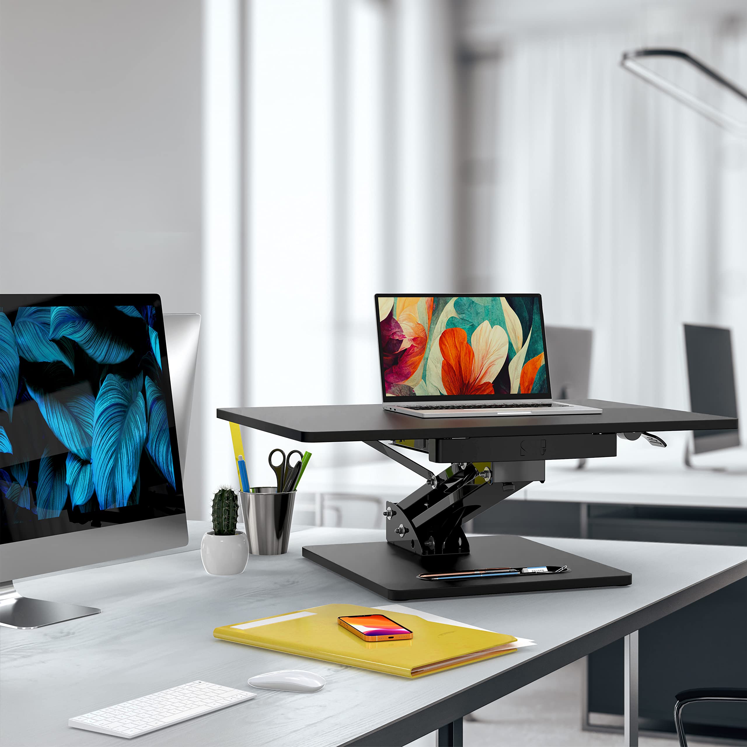 SHW 28" Over Desk Height Adjustable Standing Desk - Thumbnail 3