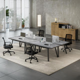 RoyalCraft Patio Expandable Table Dining Set for 4 to 8, Aluminum Outdoor Dining Table, Rectangular Patio Metal Table for Backyard Porch, Deck ＆ Garden, Easy Assembly, 59"- 75", Grey RoyalCraft