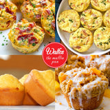 Walfos Silicone Muffin Pan - 12 Cups Regular Silicone Cupcake Pan, Non-stick Silicone Great for Making Muffin Cakes, Tart, Bread - BPA Free and Dishwasher Safe Walfos