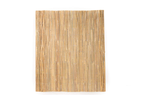 Mininfa Natural Bamboo Slat Screening, Eco-Friendly Privacy Slat Fence, Bamboo Screen Panel Roll for Balcony or as Wind and Sight Protection (1.8m x 4m) Mininfa