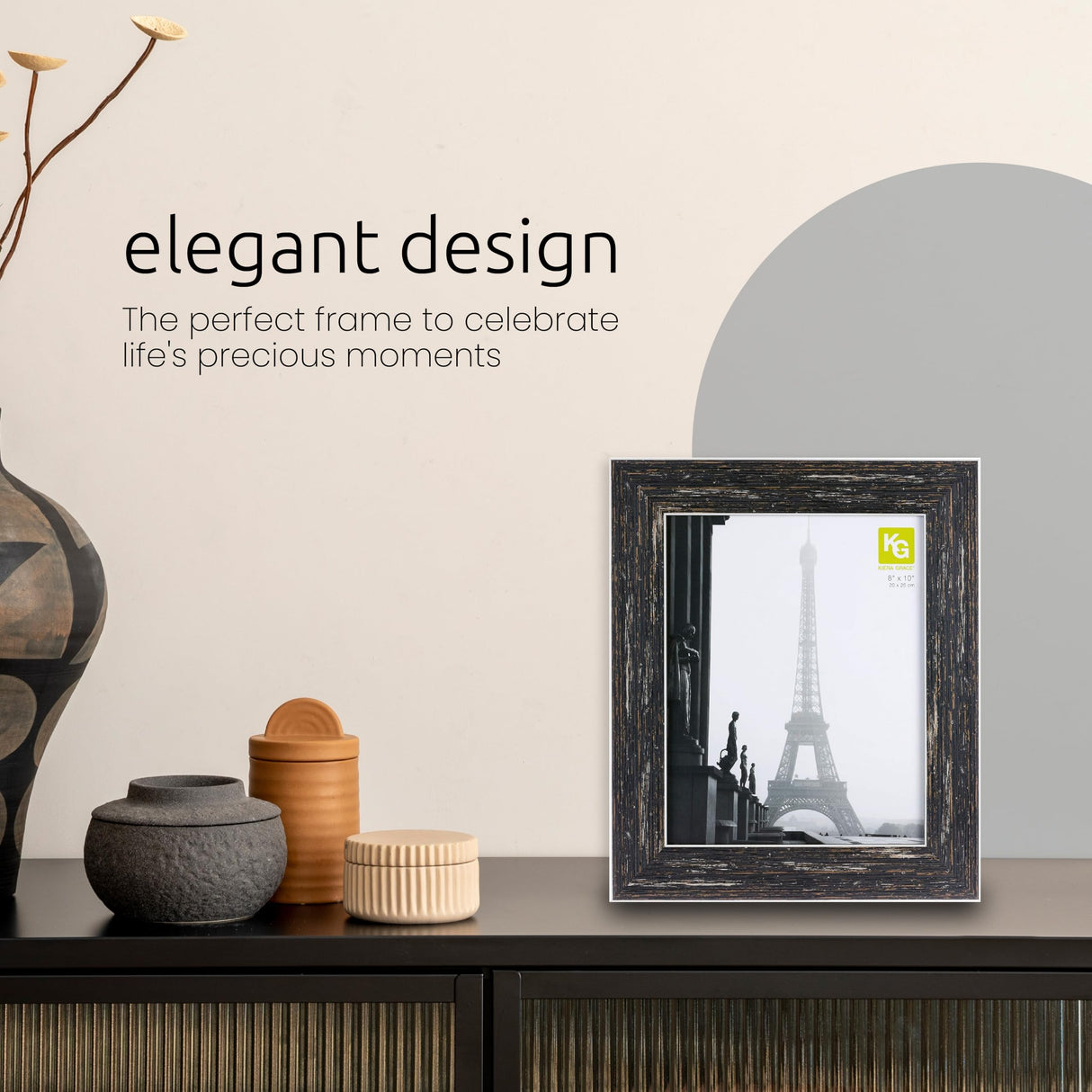 kieragrace - PH44005-1 Farmhouse luxury-frames, 8 by 10-Inch, Blackended Wood Kiera Grace