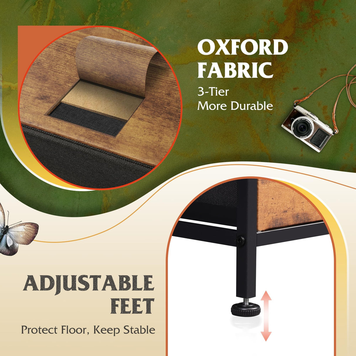 WLIVE Tall Dresser for Bedroom, Fabric Dresser Storage Tower, Dresser & Chest of Drawers Organizer Unit with 11 Drawers, Storage Cabinet, Hallway, Closets, Steel Frame, Wood Top WLIVE