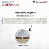 BARNWOODUSA Real Reclaimed Wood Planks - Easy Nail-Up Shiplap Panels for Rustic Wood Wall Paneling (White Wash, 3 Square Feet) BarnwoodUSA LLC